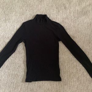 Abercrombie and Fitch black ribbed turtle neck top